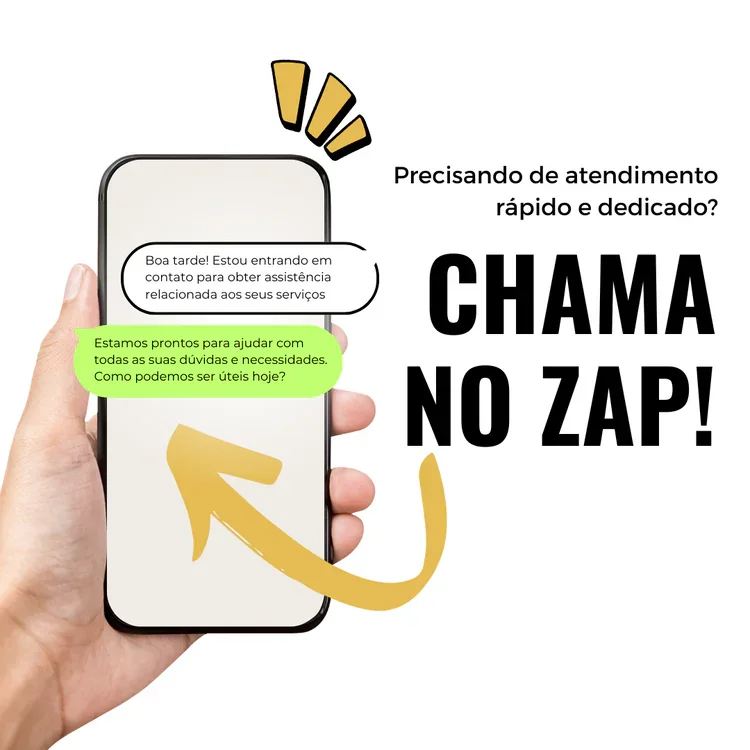 Precisando de atendimento rápido e dedicado? Chama no zap!